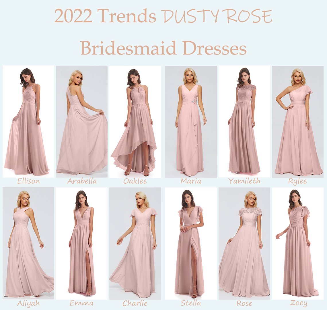 dusty rose dresses